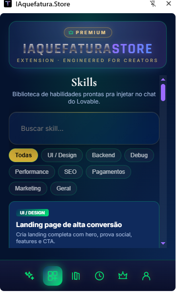 Skills prontas