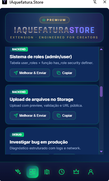 Roles e Storage